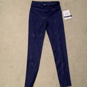 Athleta Girl Speckled Navy Leggings XL 14